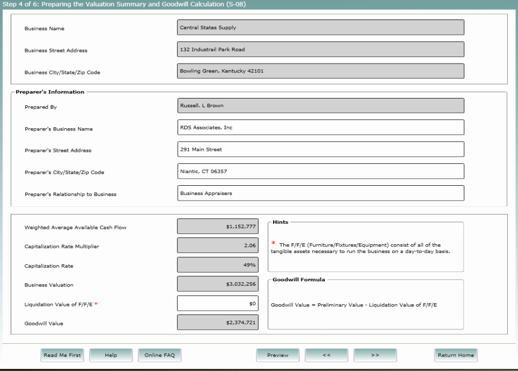 Preparing the Consolidated Valuation Report (s-61)